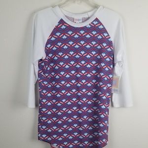 Sold Lularoe Raglan Randy Tee Size Small